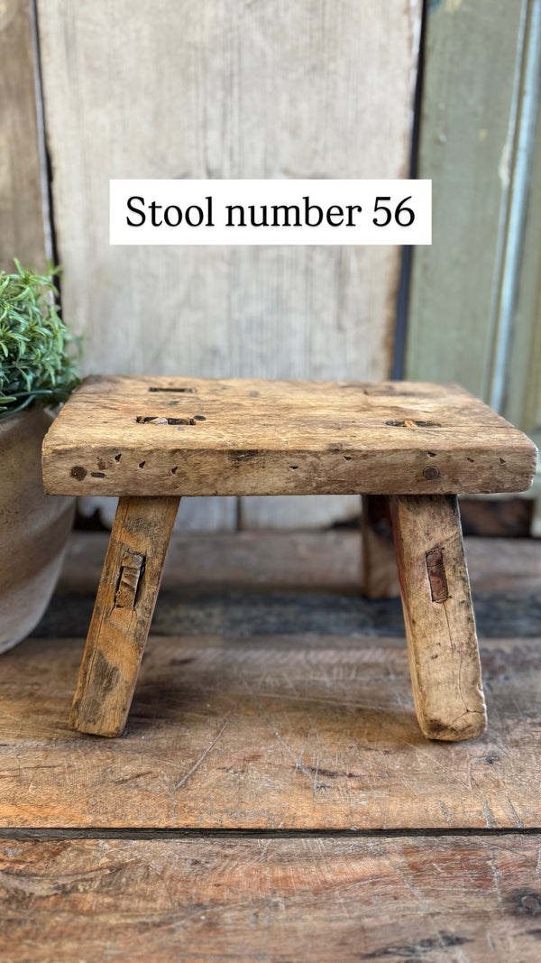 Rustic Vintage Stools - Small - Gracie Jaynes