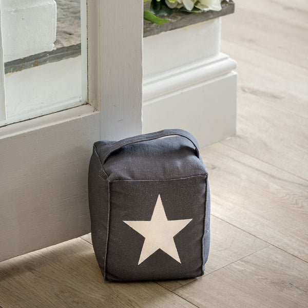 Grey & White Star Doorstop Gracie Jaynes