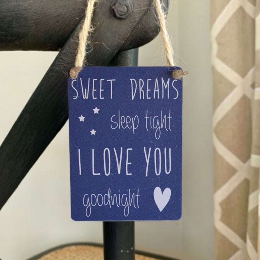 Sweet Dreams Goodnight Mini Metal Sign