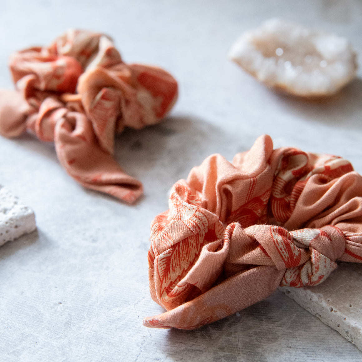 Toile Scrunchie Coral