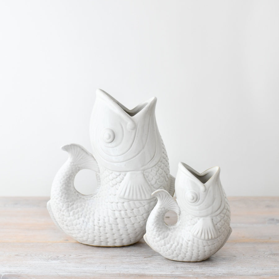Fish Jug - White - Gracie Jaynes