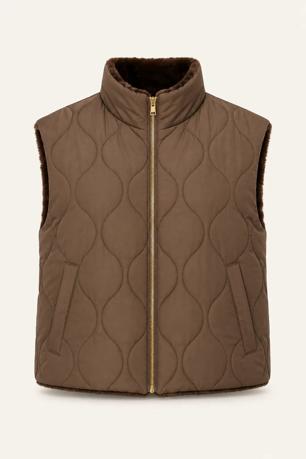 Reversible Super Soft Gilet - Chocolate