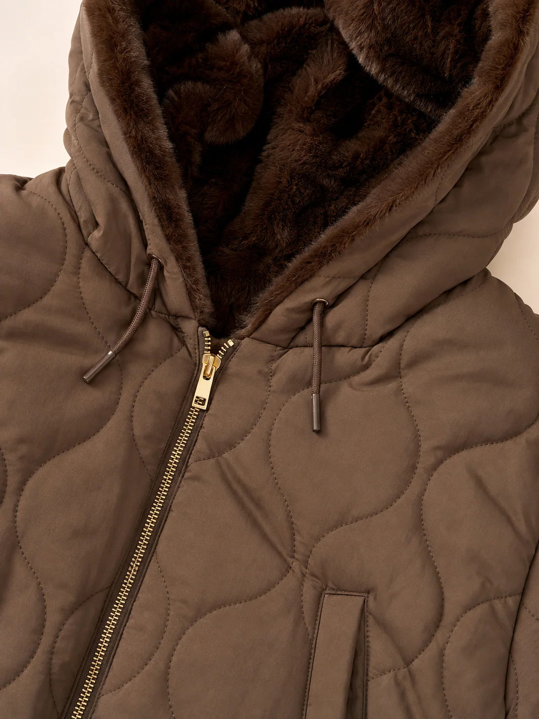 Reversible Quilted Jacket - Chocolate