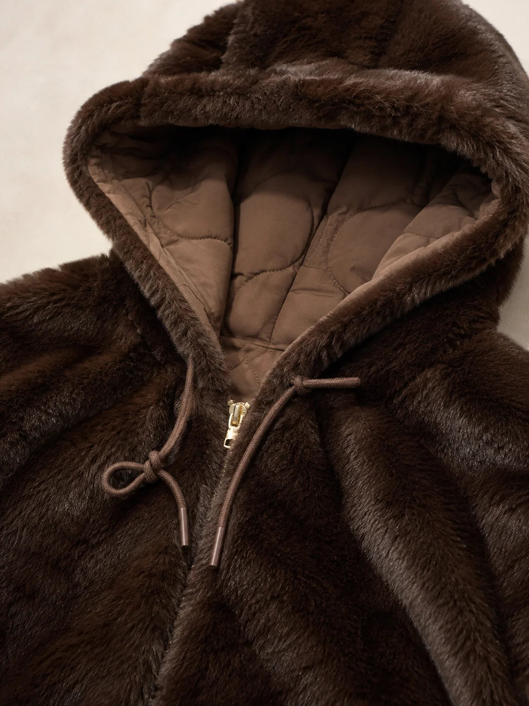 Reversible Quilted Jacket - Chocolate