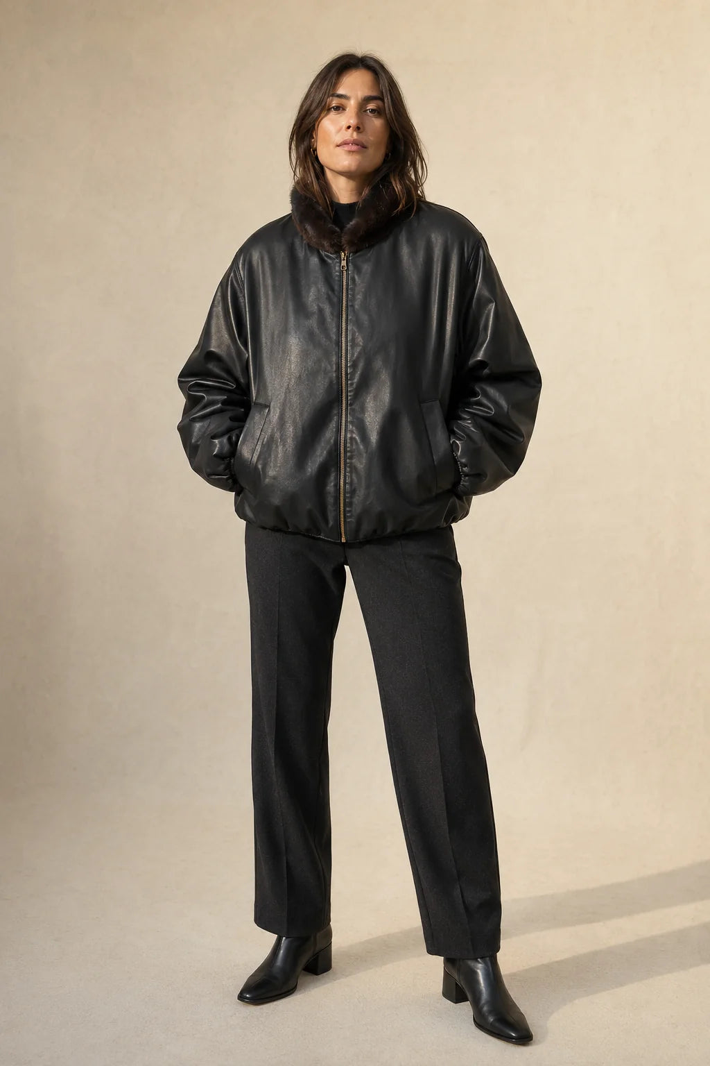 Reversible 2 in 1 Super Soft Coat - Black
