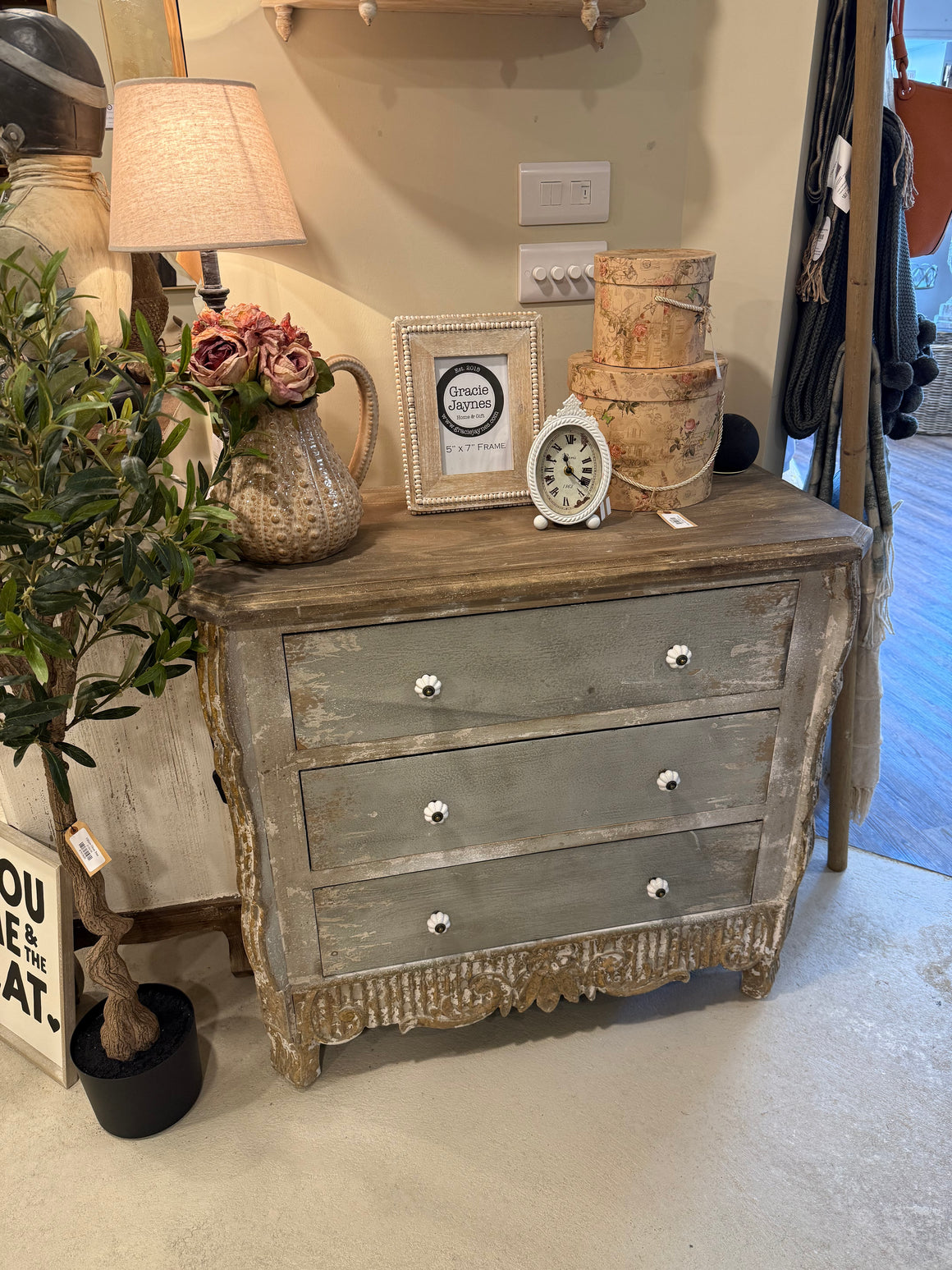 SECONDS Distressed Chest of Drawers