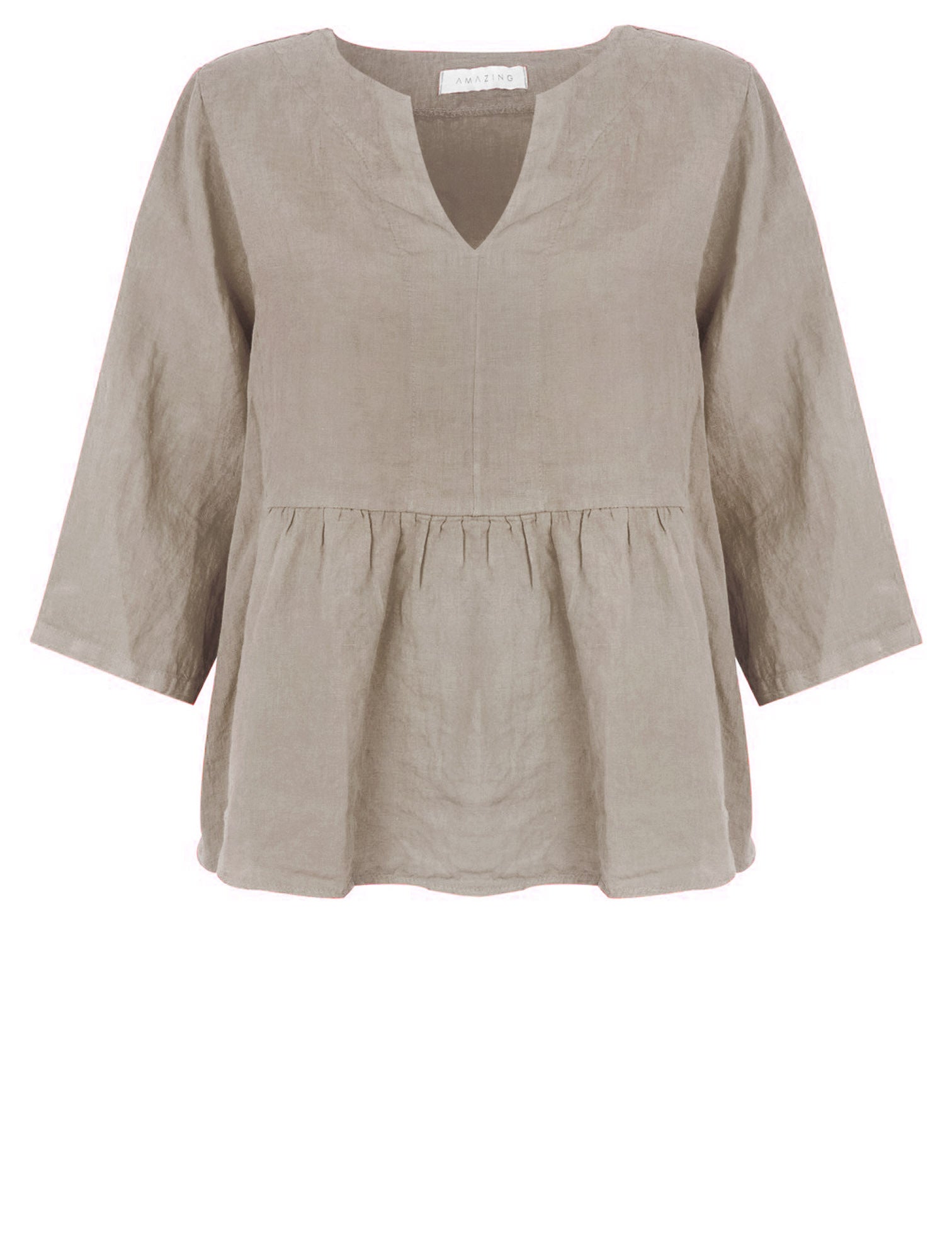 Linen peplum top top
