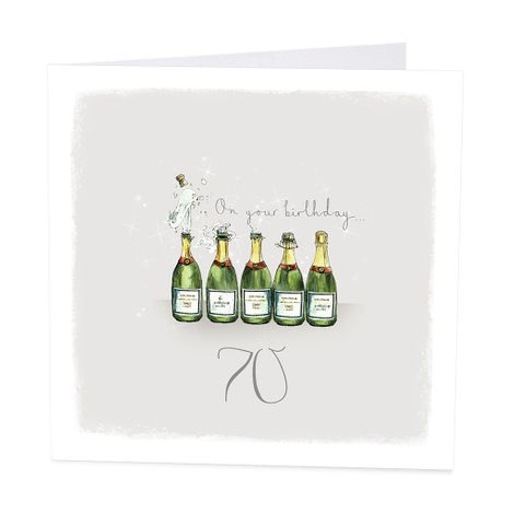 Champagne at 70 Greeting Card
