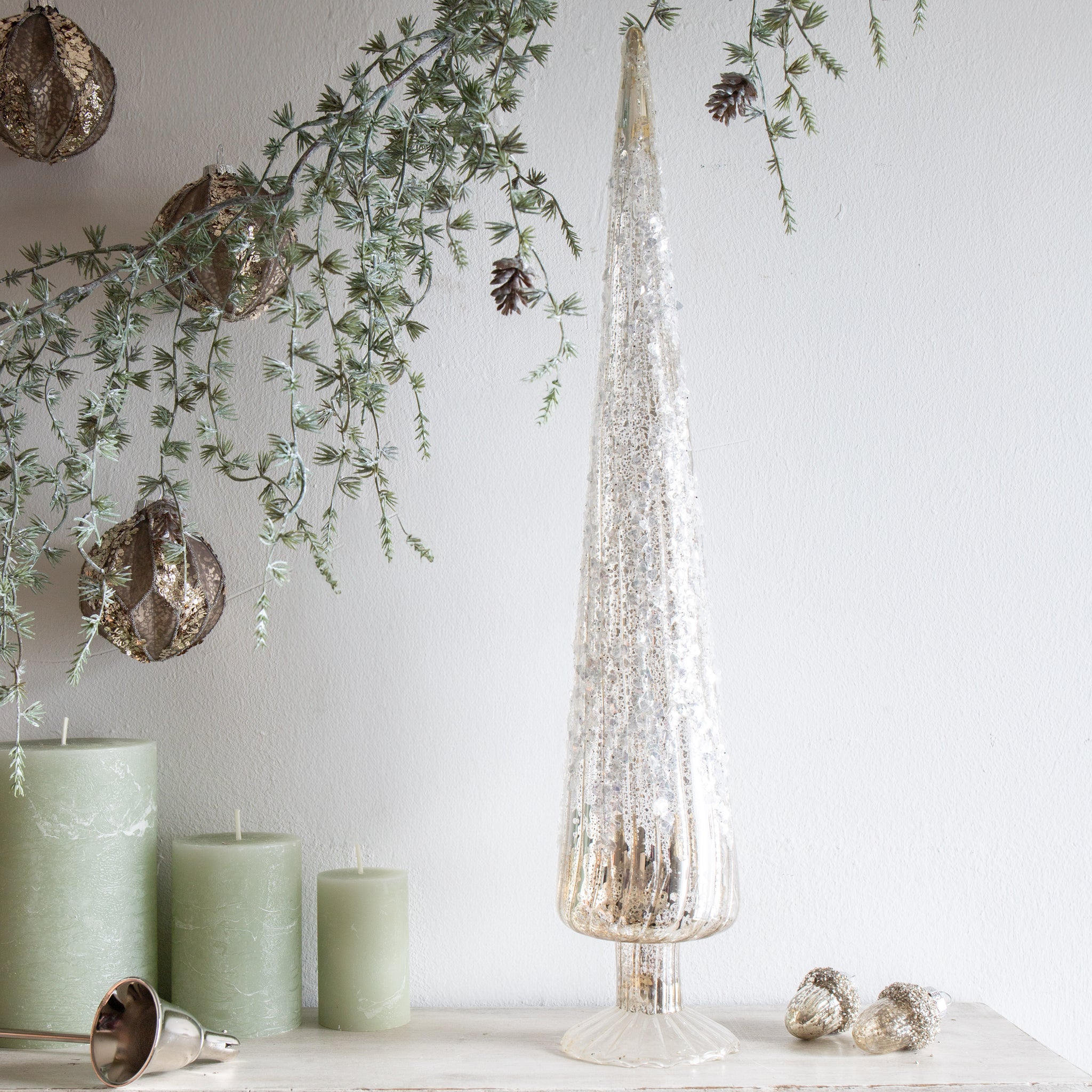 Antique Silver Glass Tree