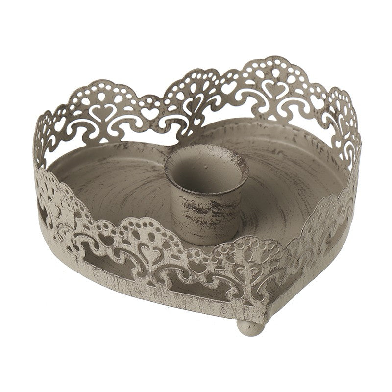 Metal Heart Candle Holder