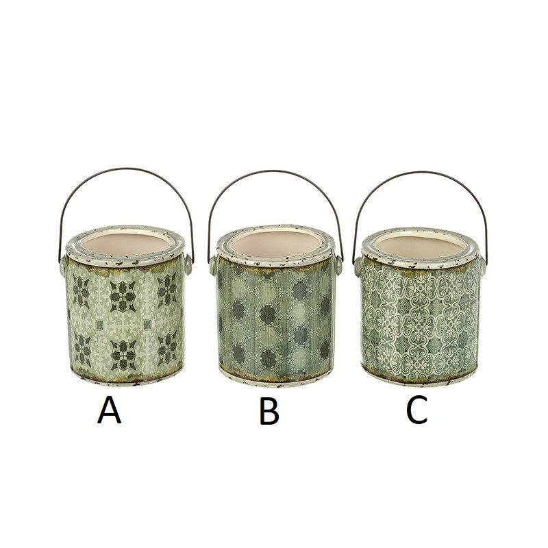 Green / Grey Round Pot - 3 Styles