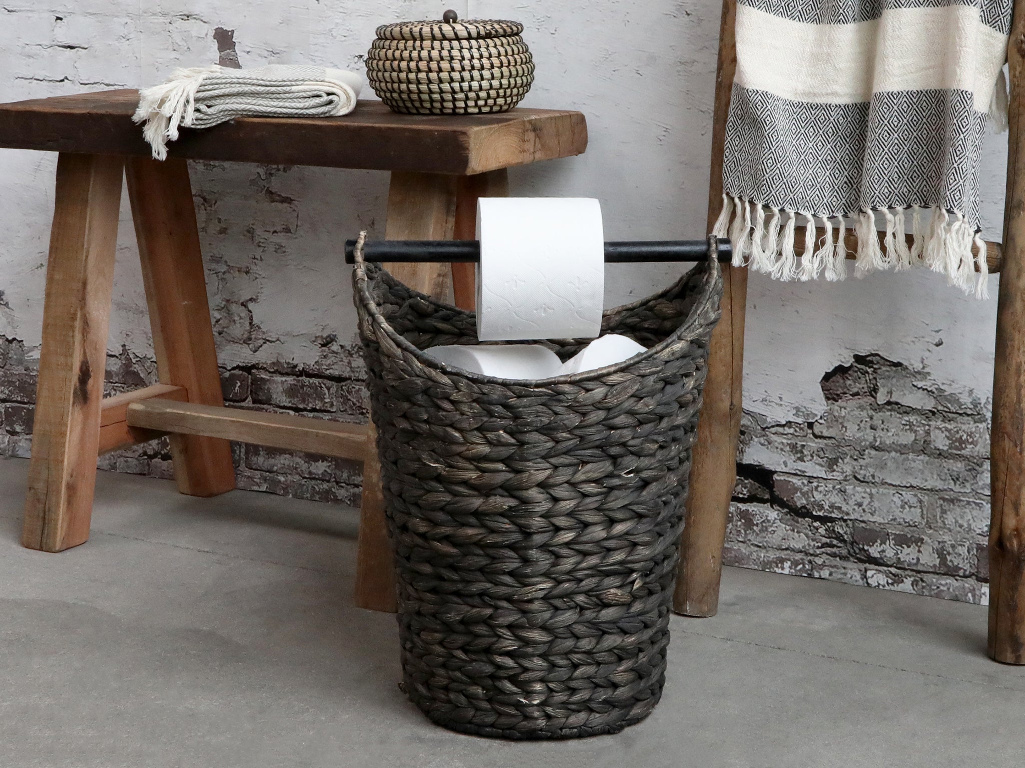 Basket with Loo roll holder