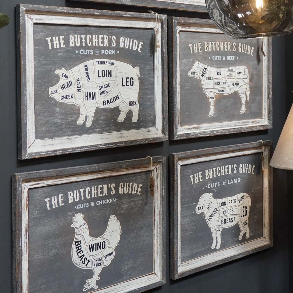 The Butchers Guide Plaque - 4 Designs