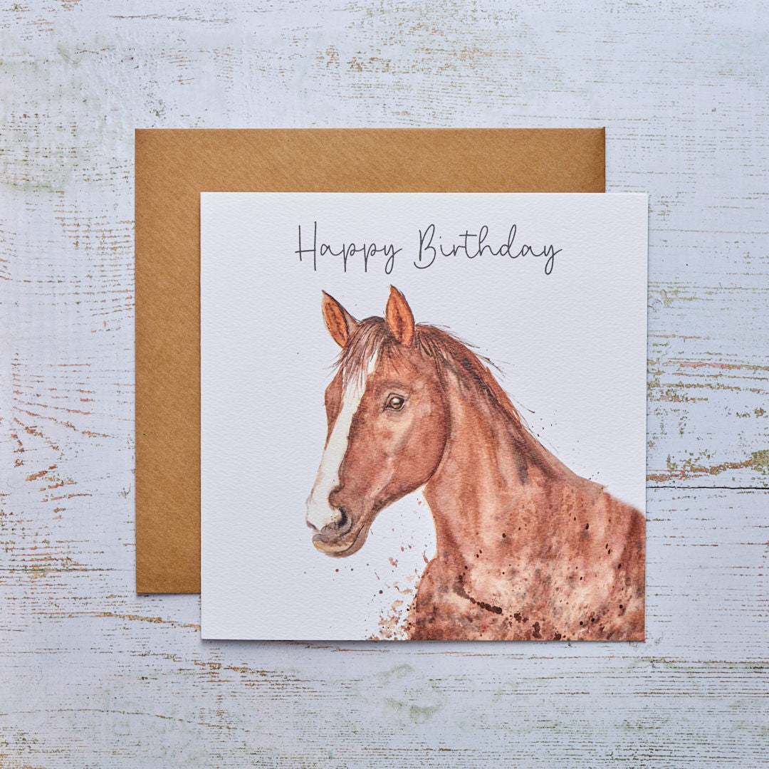 Horse Happy Birthday Card