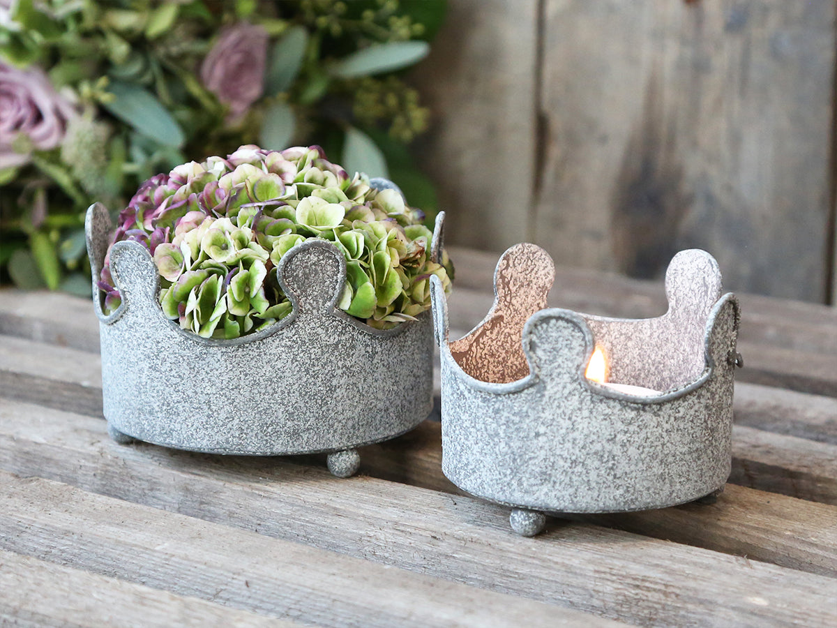 Rustic Crown Candle Holder - 2 Sizes