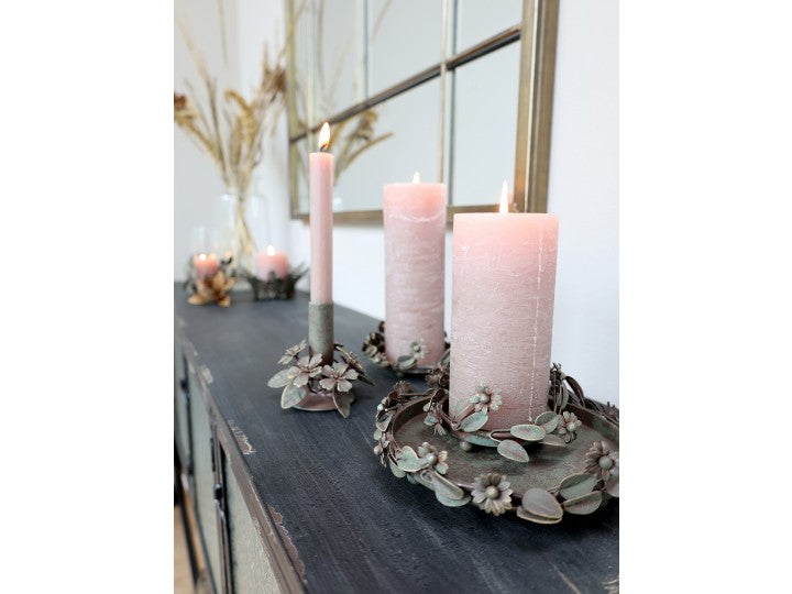 Candle Tray with Leaves - 2 Sizes