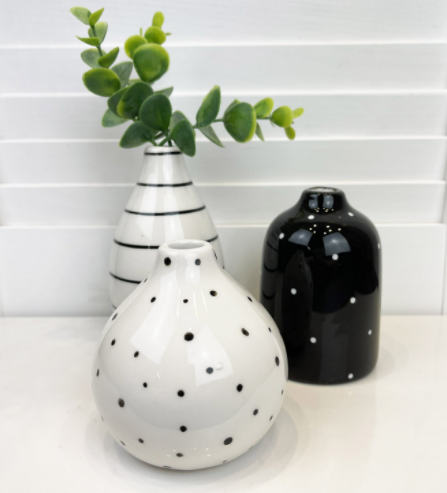 Black & White Bud Vases