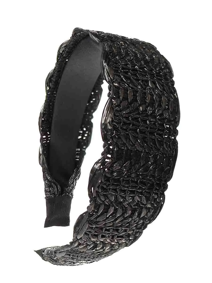 Woven Raffia Style Alice Band - Natural or Charcoal