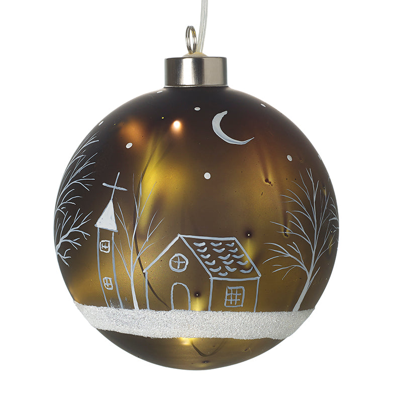 Light up Glass Bauble - 2 Sizes