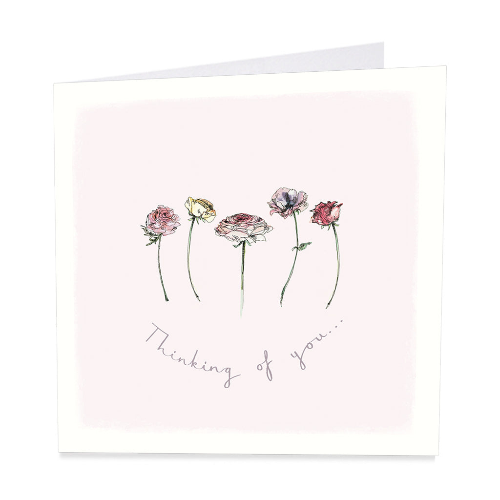 Thinking of you flowers card