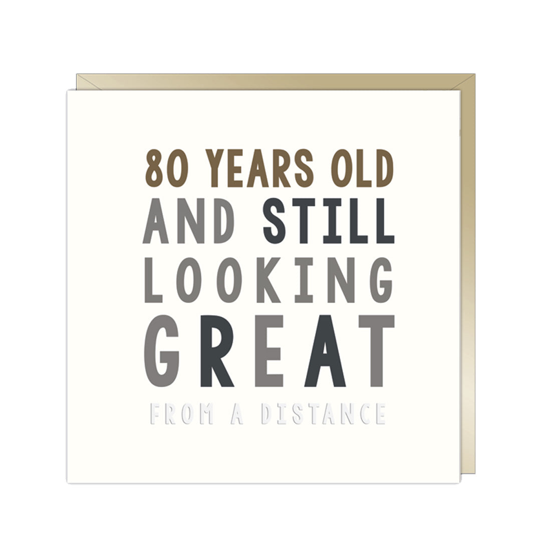 80 years old card