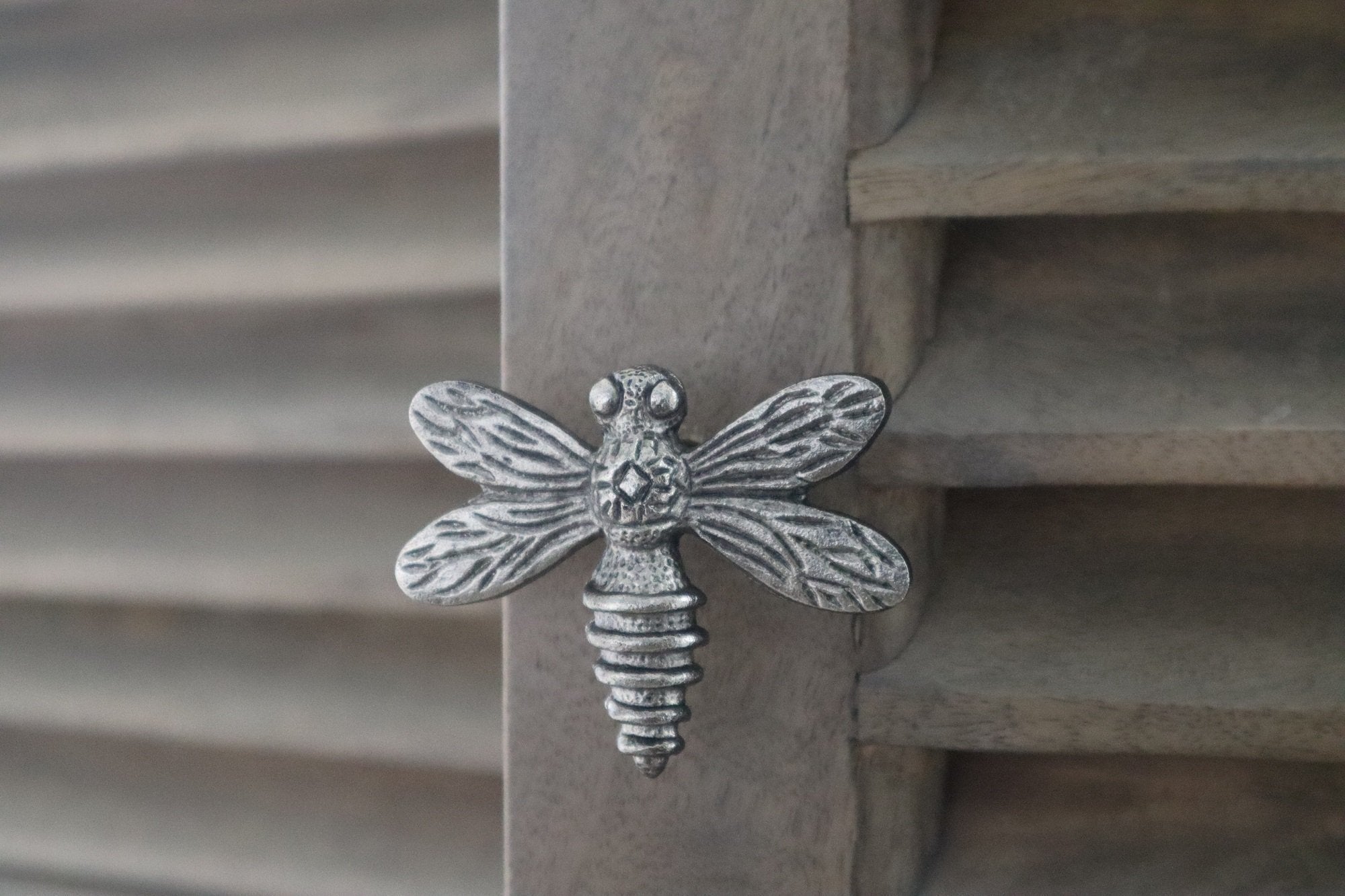 Satin Nickel FInish Brass Dragonfly Drawer Knob
