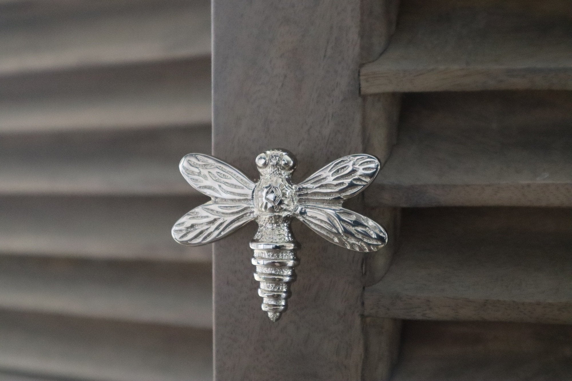 Nickel Finish Brass Dragonfly Drawer Knob