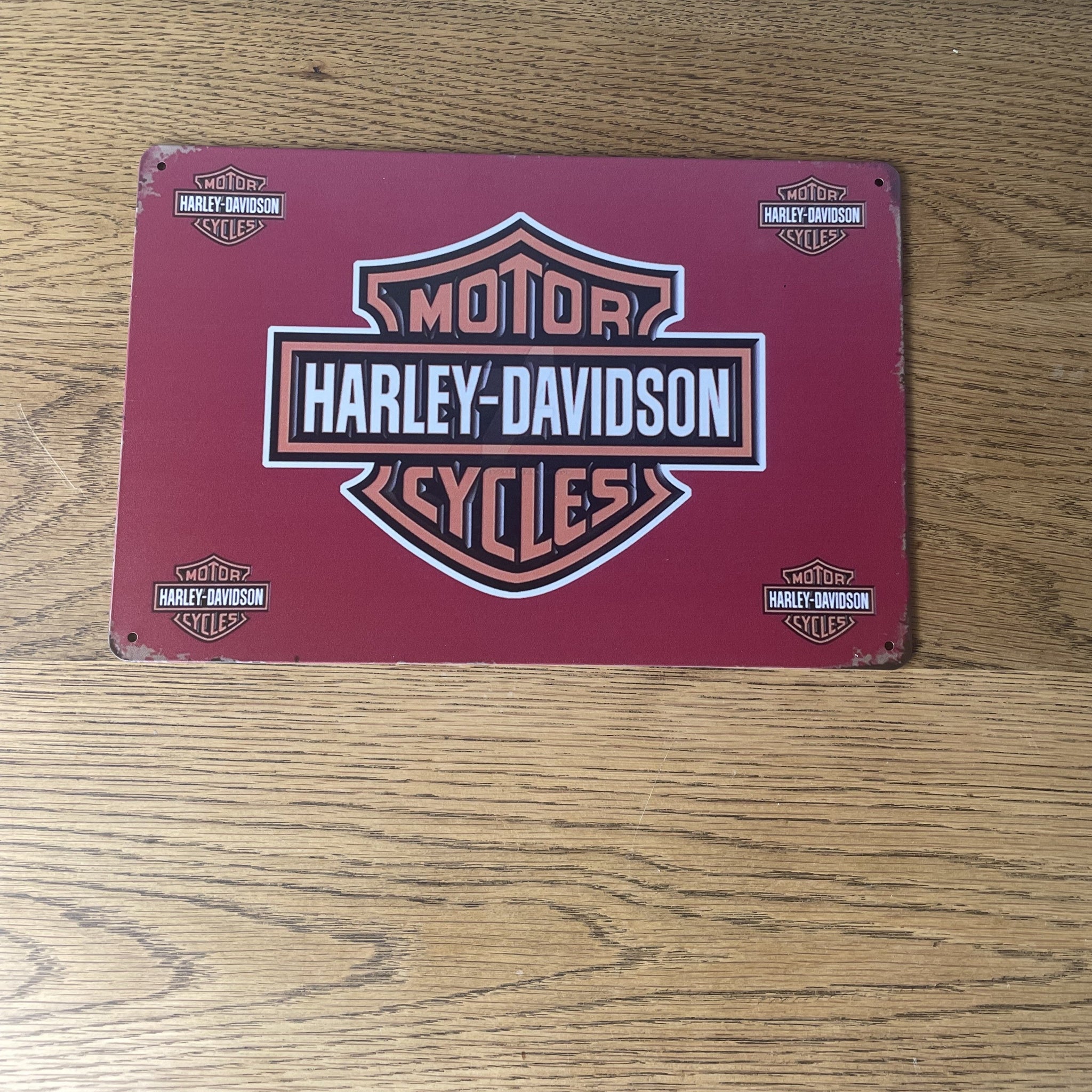 Metal Sign - Harley Davidson (Red)