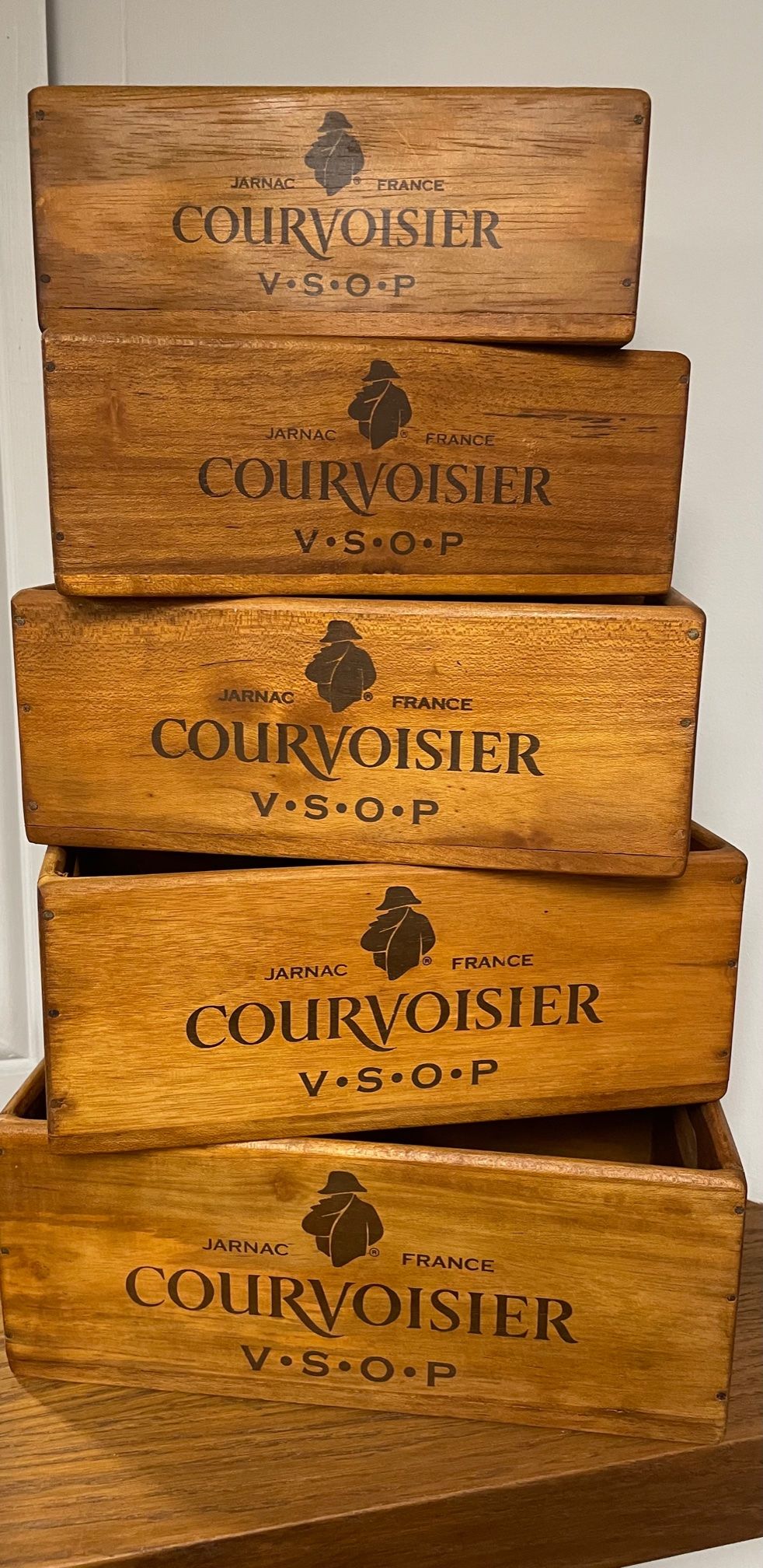 Wooden Boxes - 5 Sizes - Courvoisier