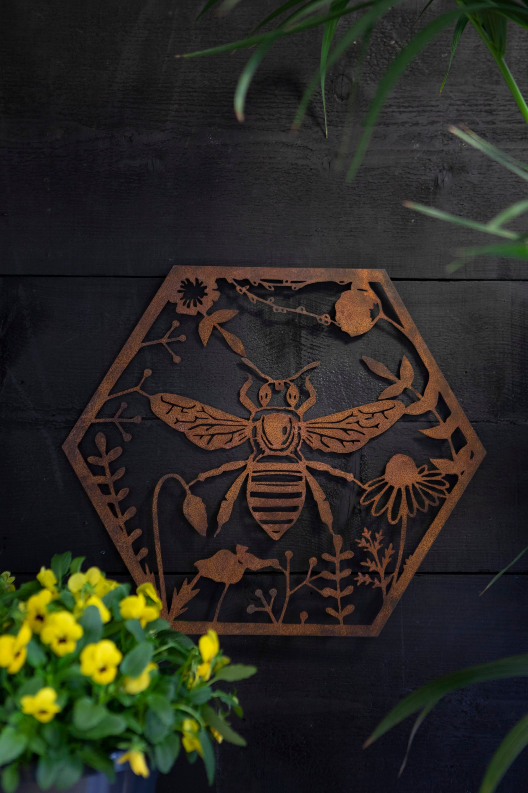 Hexagon Bee Plaque
