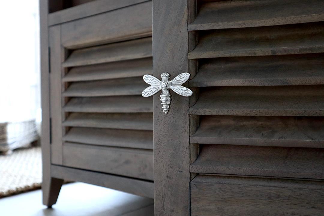 Nickel Finish Brass Dragonfly Drawer Knob