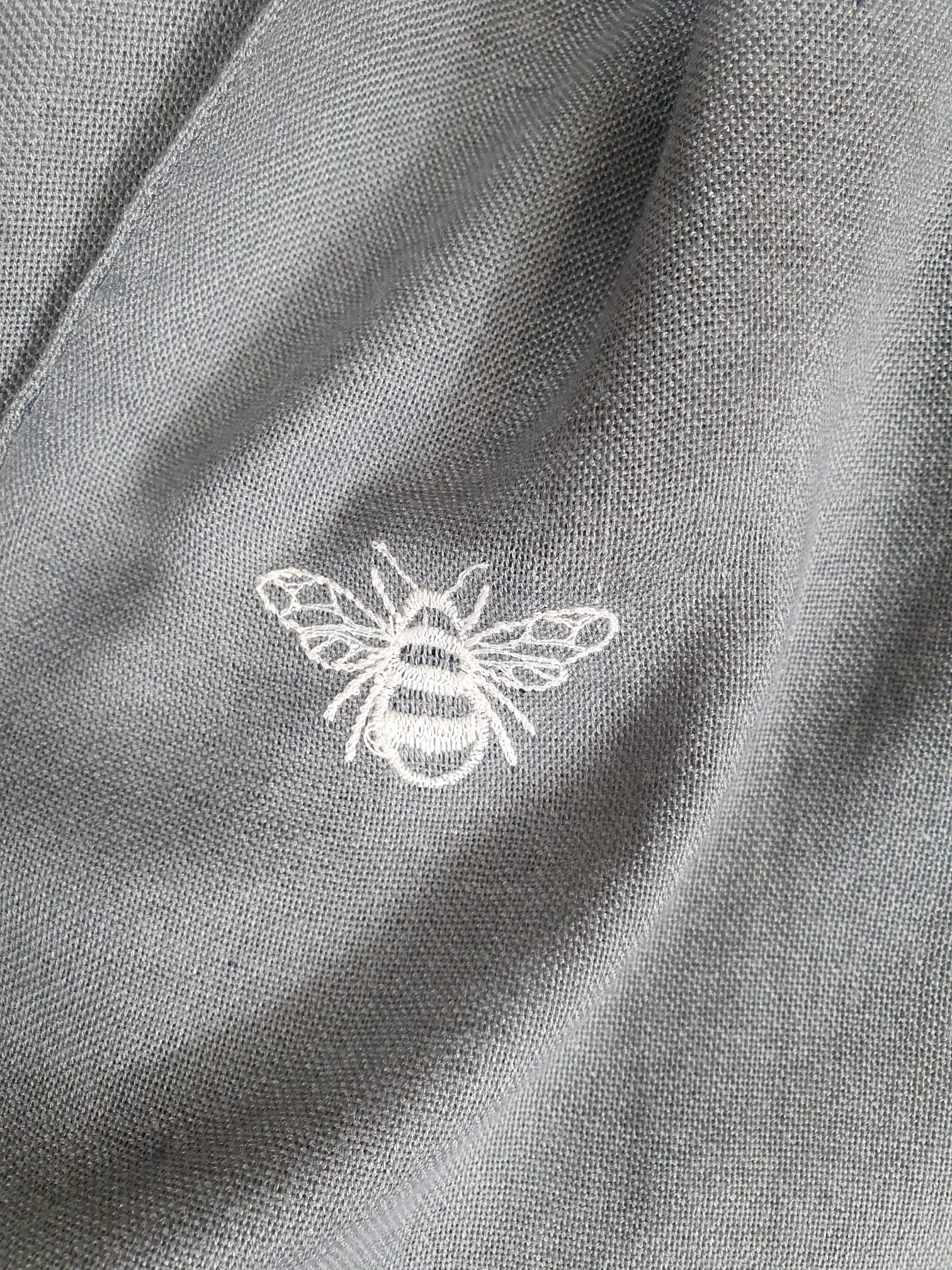 Embroidered Bee Scarf