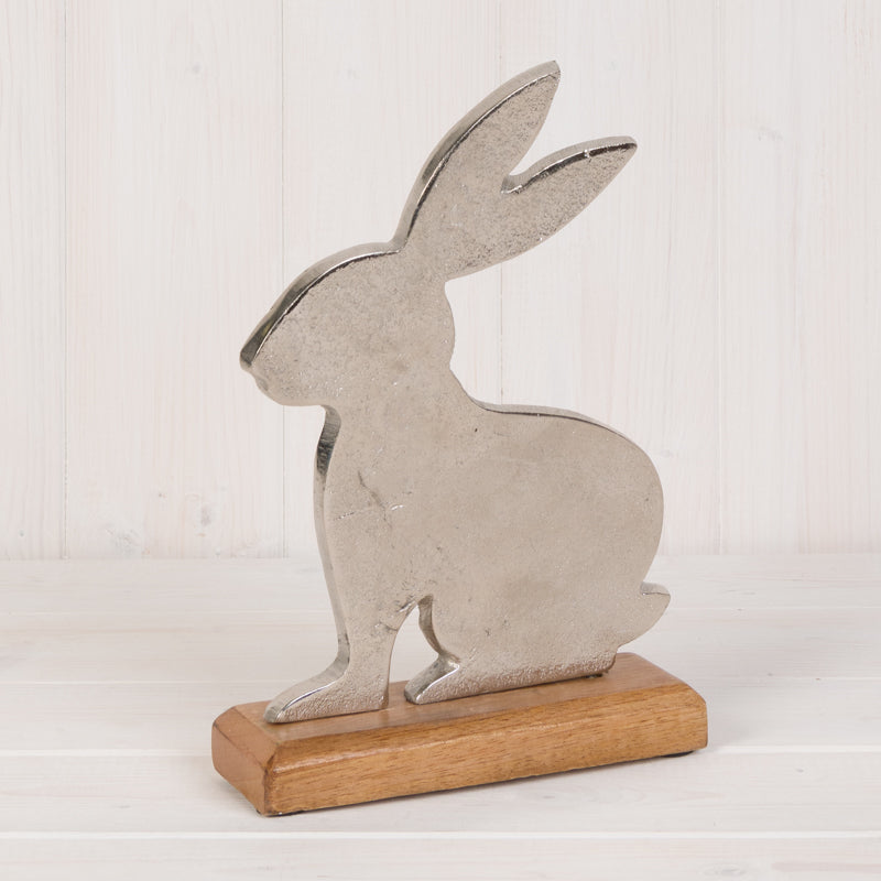 Wooden & Metal Bunny - 2 Sizes