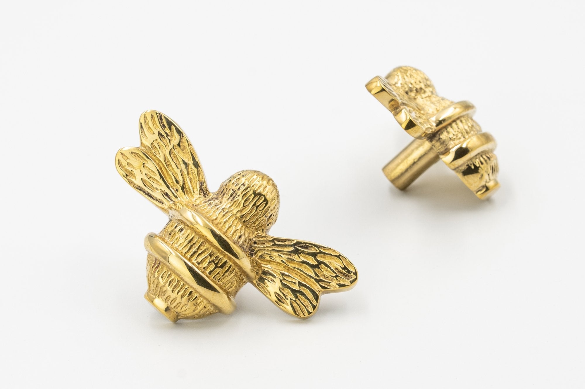 Gold Finish Brass Bee Drawer Knob
