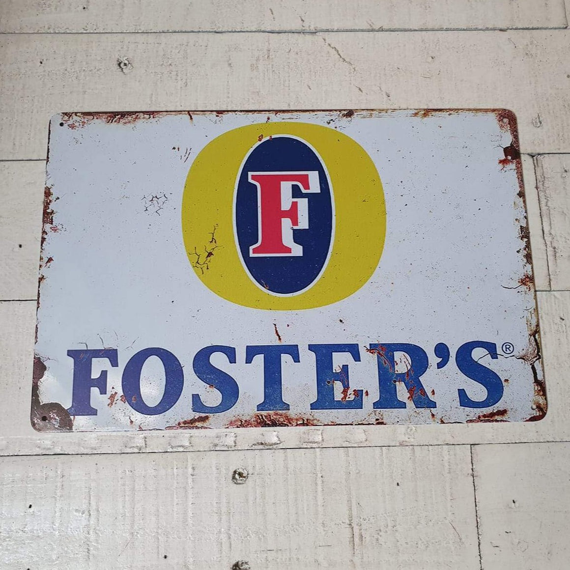 Metal Sign - Fosters (White Background) - Sale