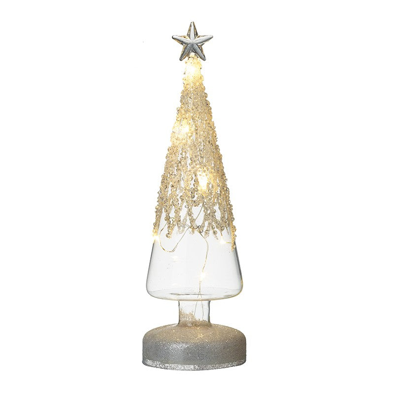 Light Up Glass Tree with Star