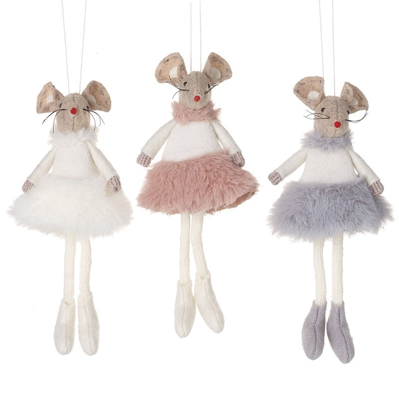Hanging Fabric Mouse - 3 colours