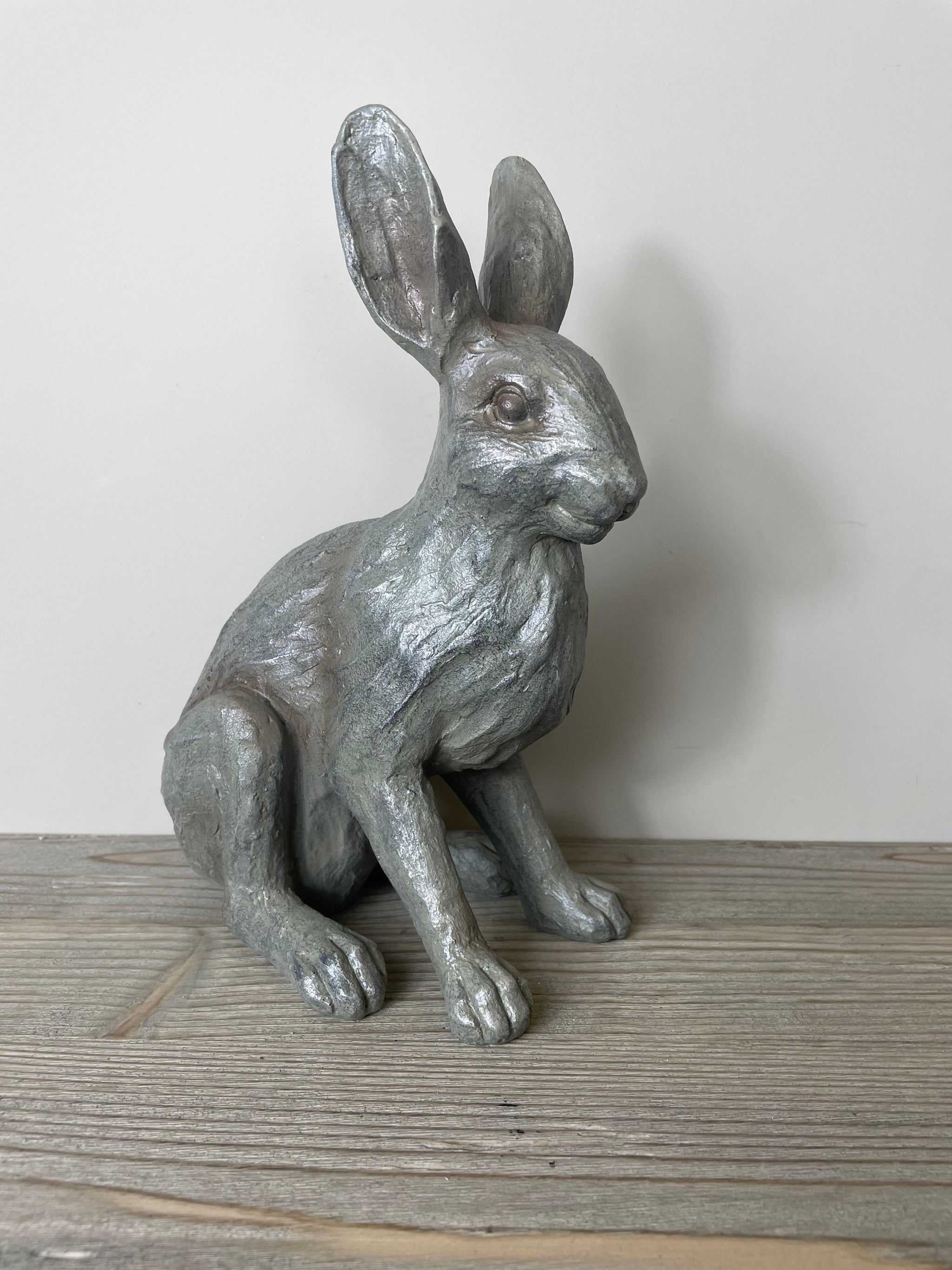 Grey Resin Rabbit Ornament