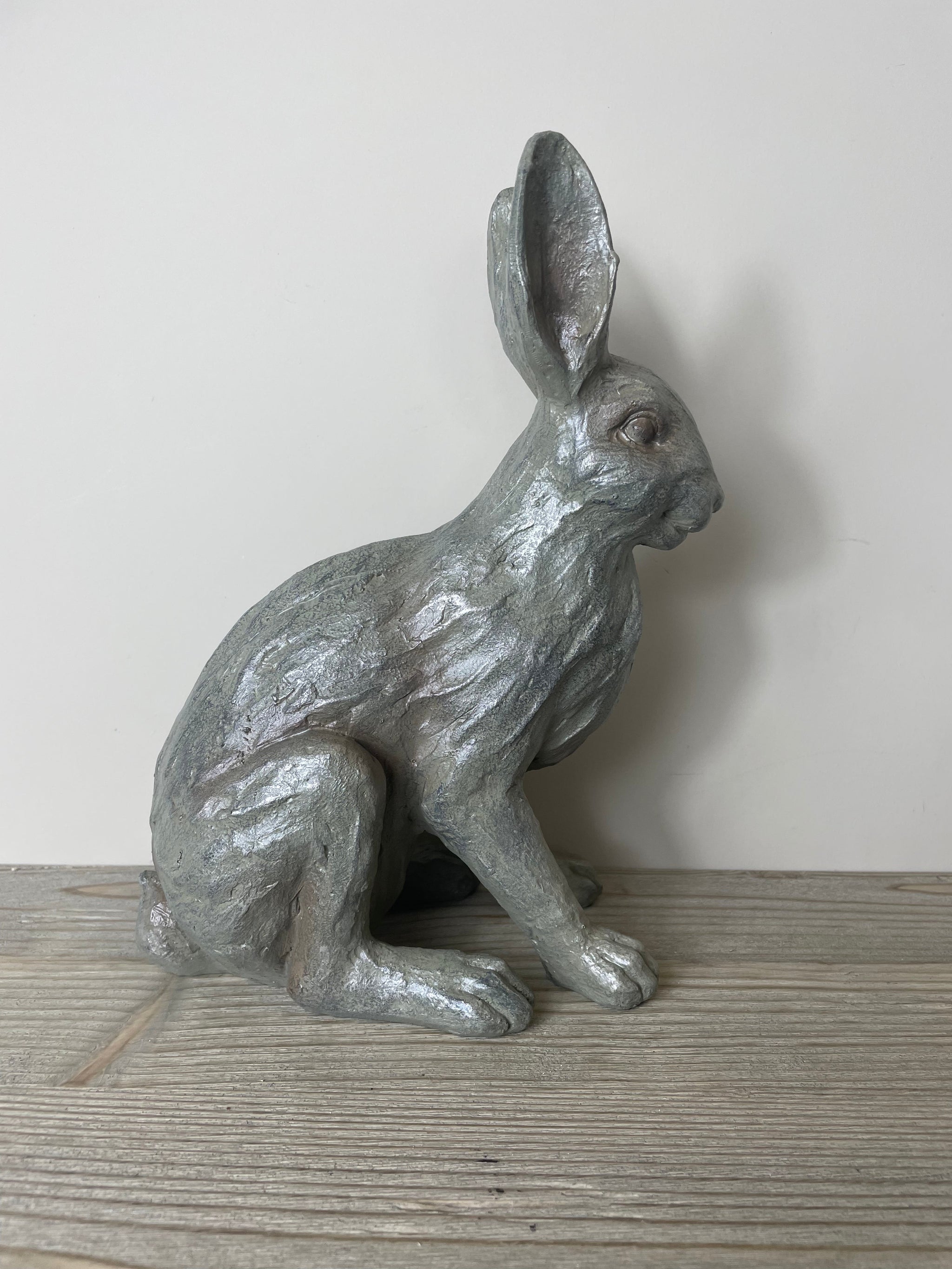 Grey Resin Rabbit Ornament