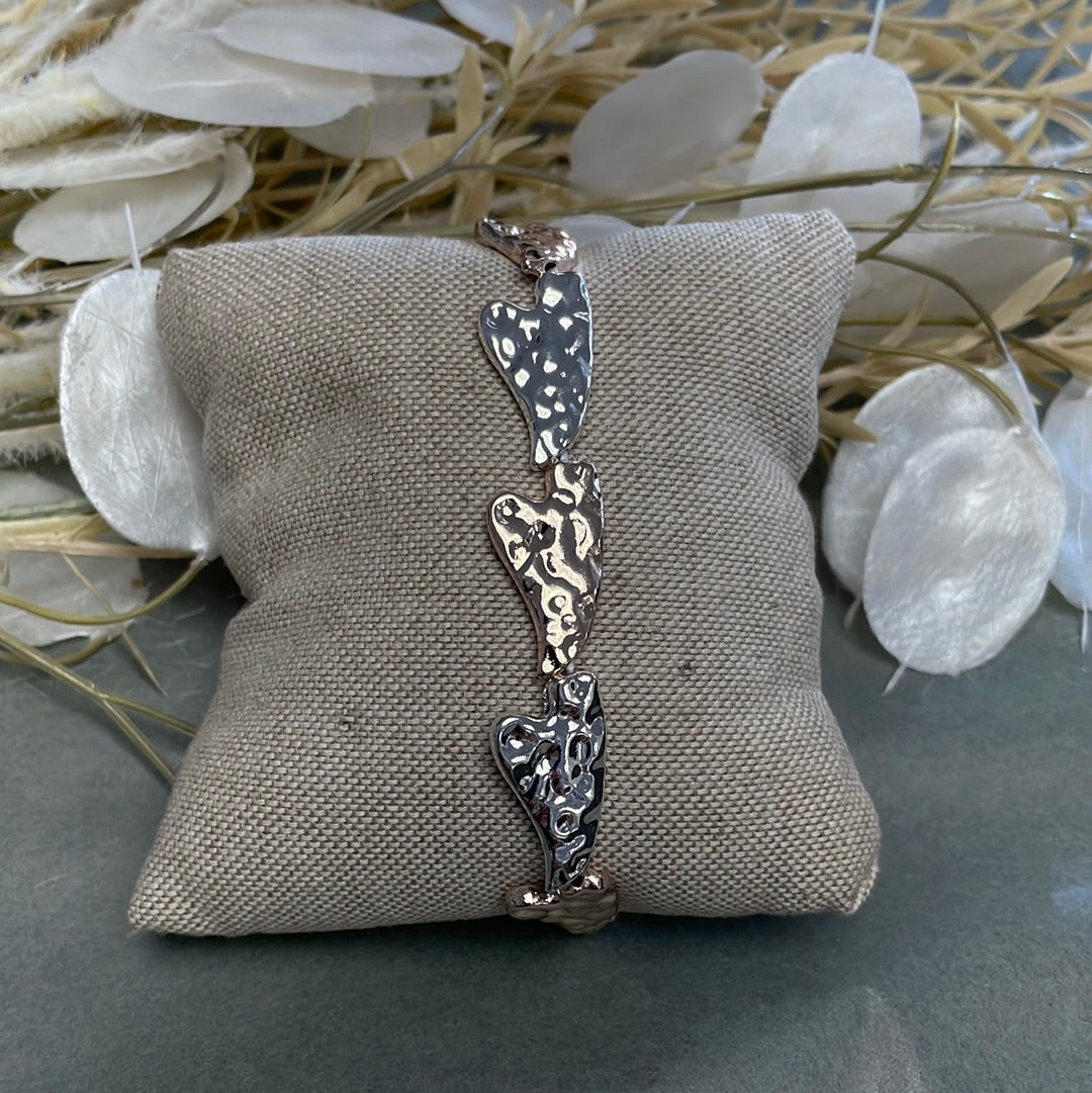 Witches Heart Bracelet - Silver or Silver and Rose