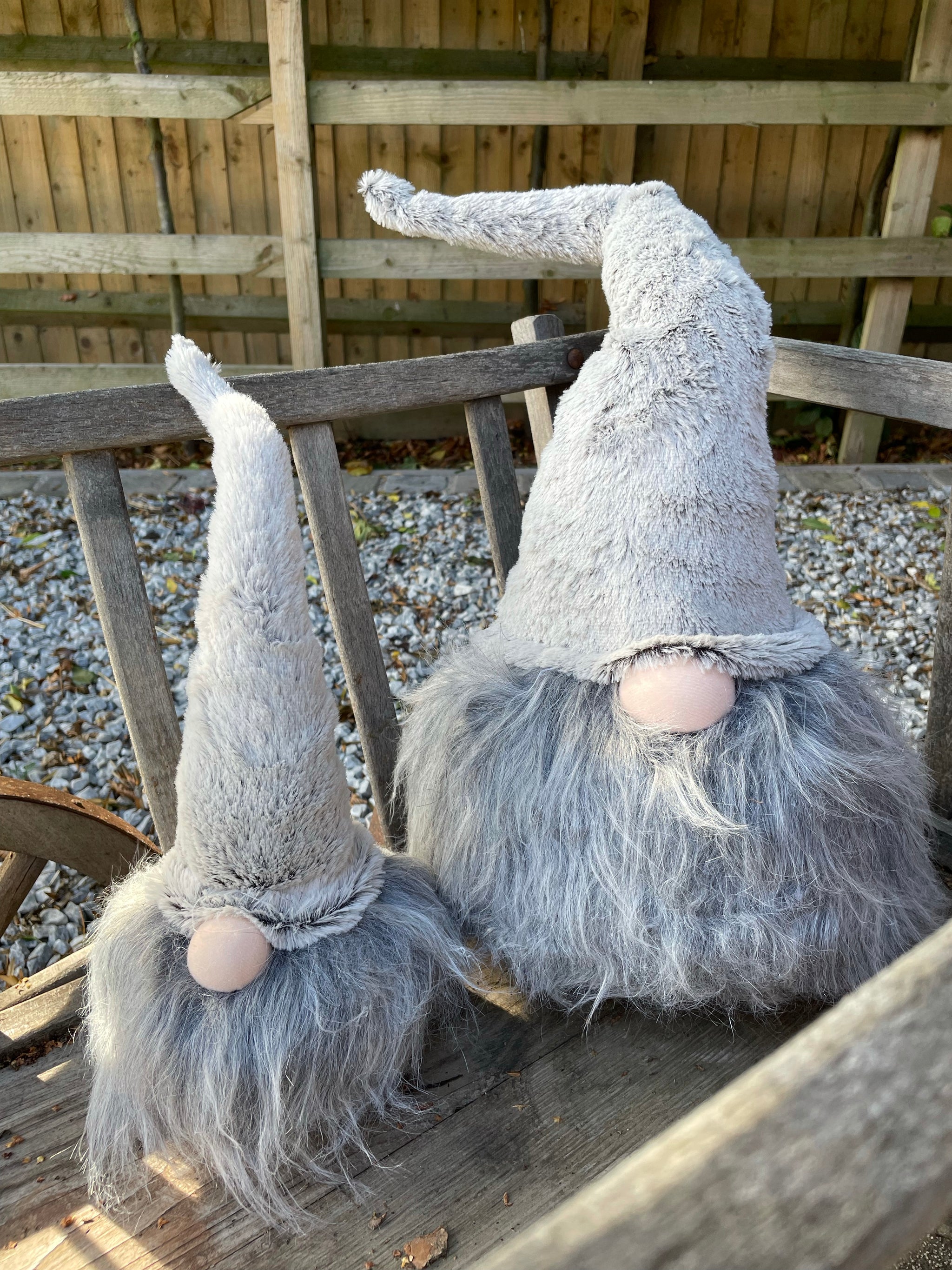Grey Bearded Gonk with Grey Fur Hat - 2 Sizes