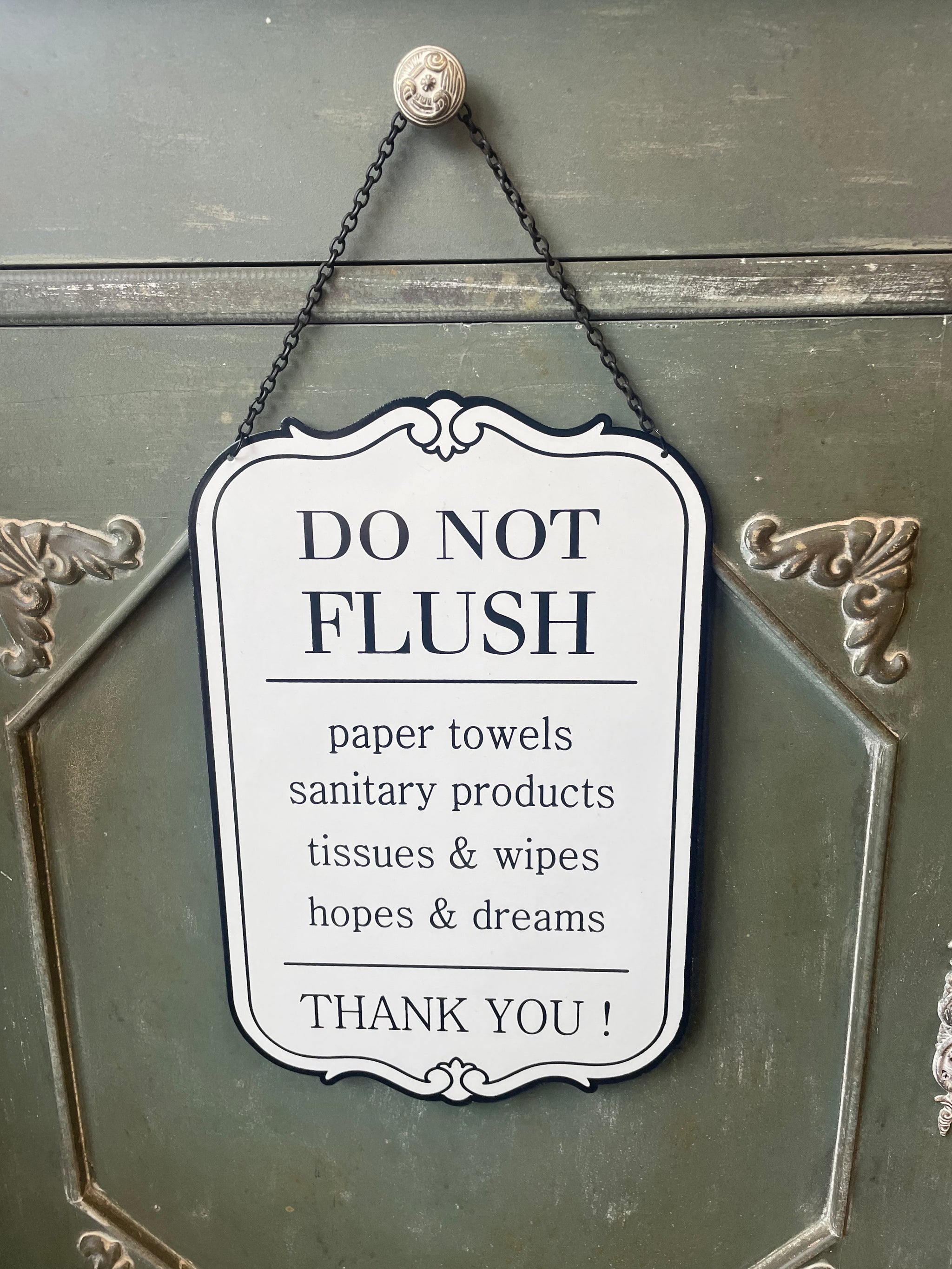 Do not Flush Sign