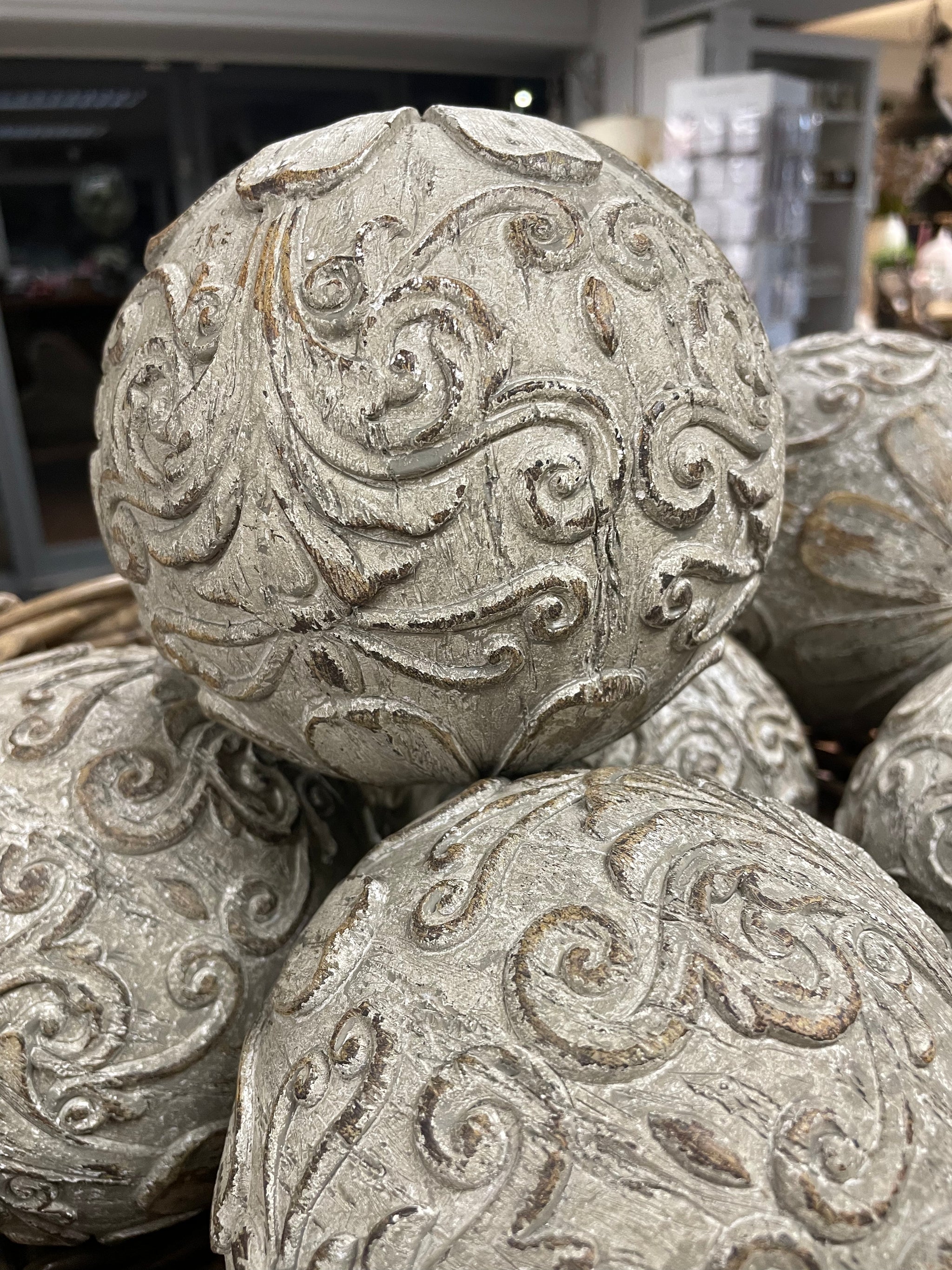 *Special Offer* Grey Patterned Decorative Ball