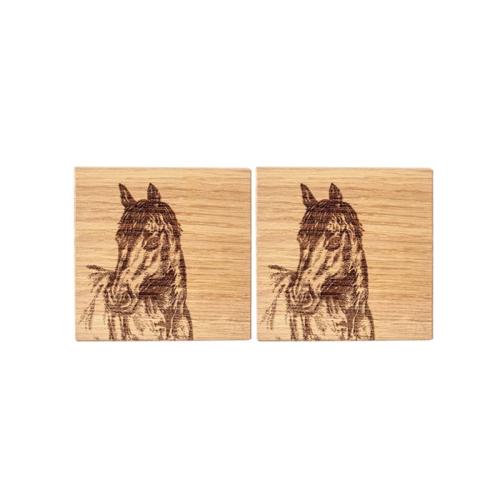 Set of 2 Wooden Coasters - Various Designs