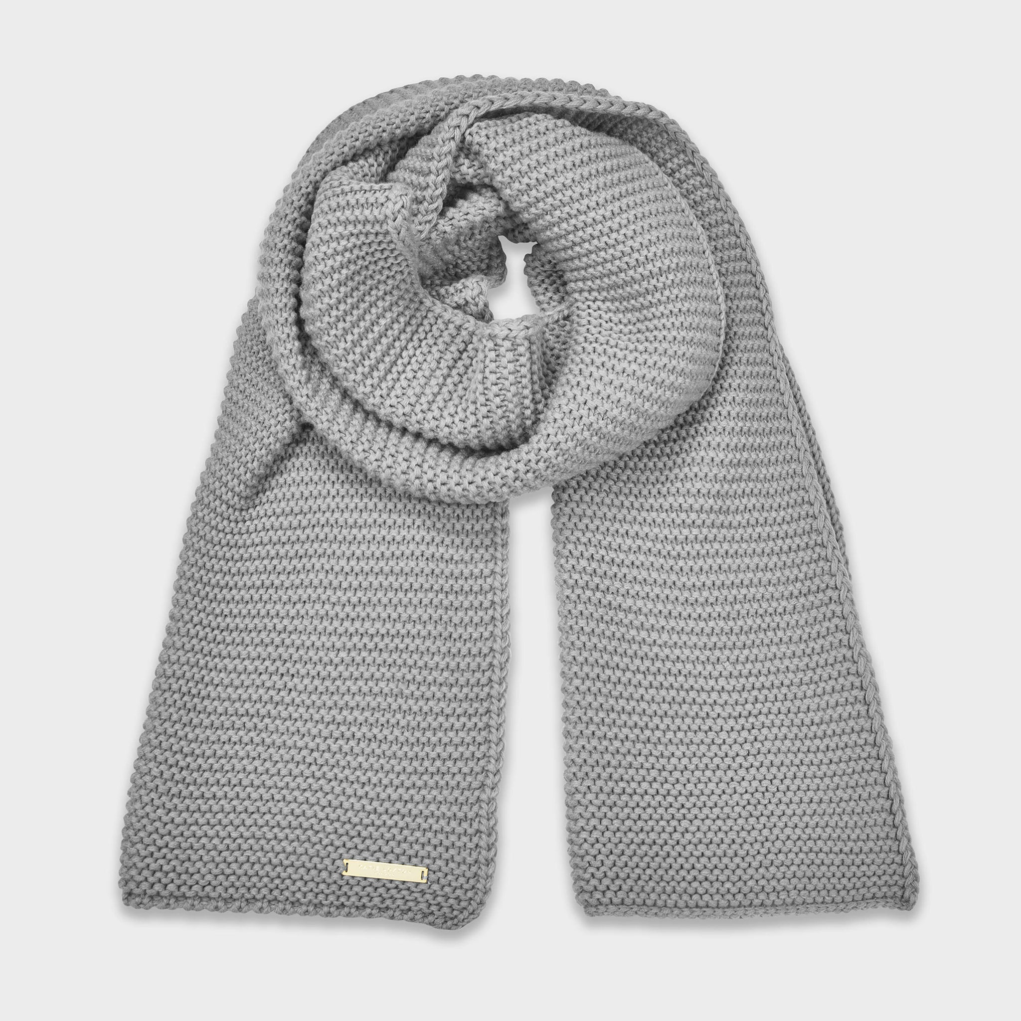 Katie Loxton Chunky Knit Scarf - Black or Grey - Gracie Jaynes