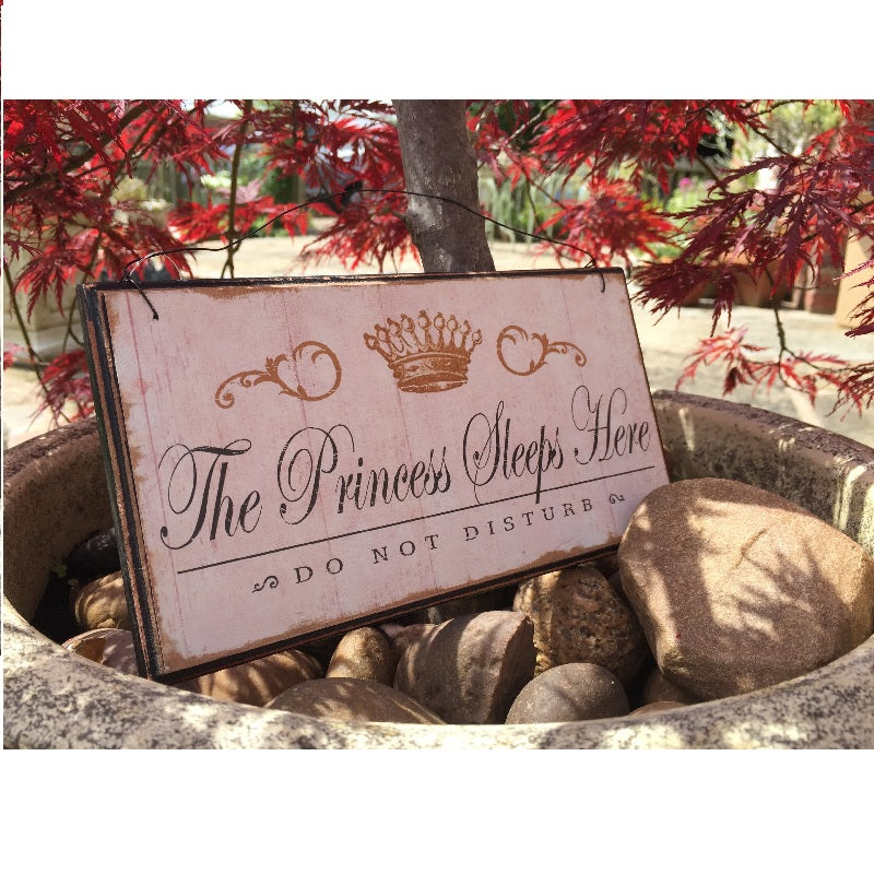 Princess sleeps here sign