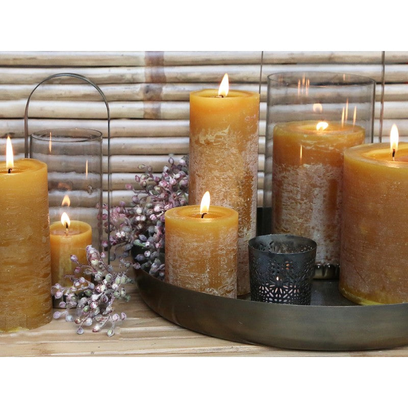 Macon rustic pillar candle - various sizes & colours